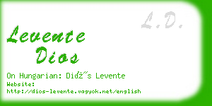 levente dios business card