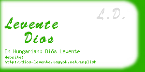 levente dios business card